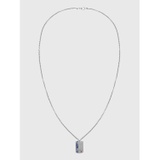 TOMMY HILFIGER Sodalite Stainless Steel Dog Tag Necklace