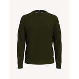 TOMMY HILFIGER Solid Cable Crewneck Sweater
