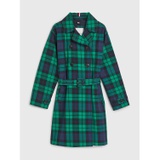 TOMMY HILFIGER Kids Relaxed Black Watch Trench Coat