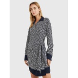 TOMMY HILFIGER TH Monogram Knotted Shirtdress
