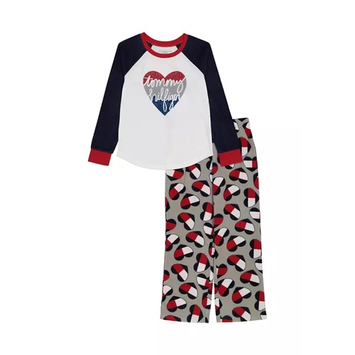 타미힐피거 Girls 7-16 Heart Flag Pajama Set