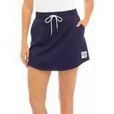French Terry Skort with Woven Logo Patch