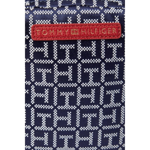 타미힐피거 Tommy Hilfiger Phone Crossbody Top Zip Phone Crossbody with Card Case Square Monogram Jacquard