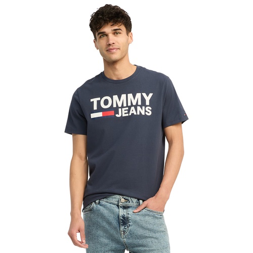 타미힐피거 Tommy Hilfiger Mens Lock Up Logo Graphic T-Shirt