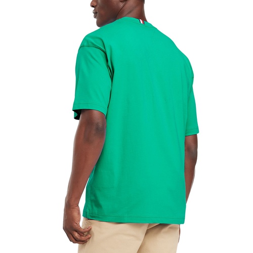 타미힐피거 Mens Relaxed-Fit Embroidered Logo T-Shirt