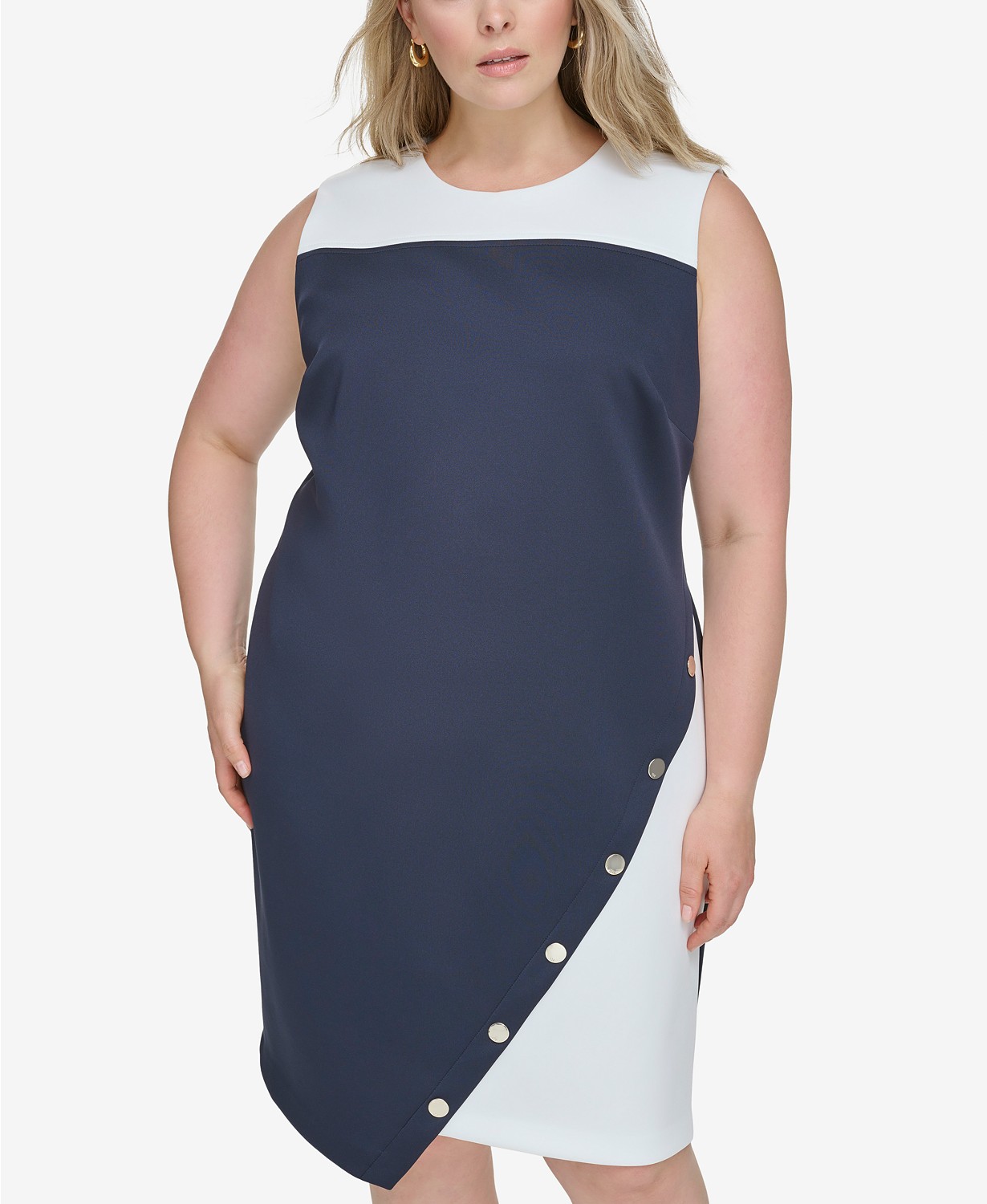 Plus Size Colorblocked Jersey Dress
