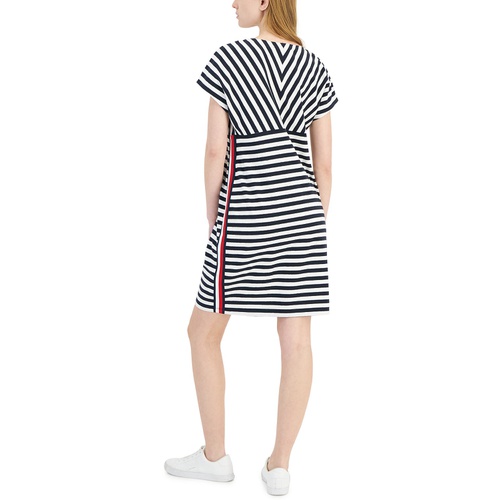타미힐피거 Womens Striped A-Line Dress