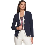 Womens Faux Double-Breasted Blazer