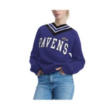 Womens Purple Baltimore Ravens Heidi Raglan V-Neck Sweater