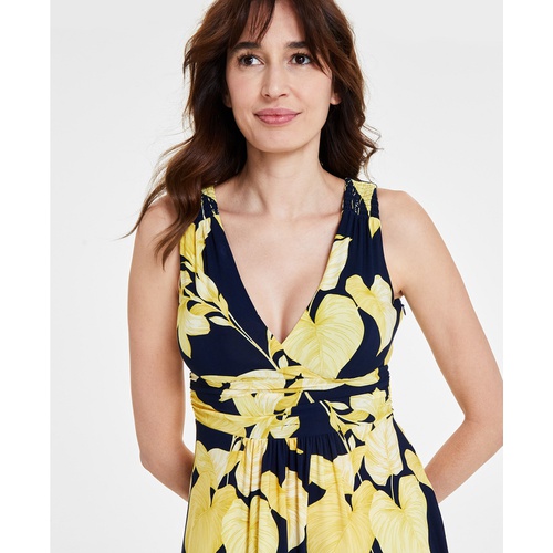 타미힐피거 Womens Floral-Print Maxi Dress