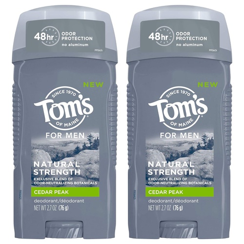  Toms of Maine Mens Natural Strength Deodorant, Cedar Peak 5.4 Ounce