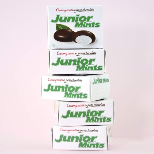  Tootsie Roll Junior Mints, Creamy Mints in Pure Chocolate, Mini-Boxes, 72-Count, Multicolor