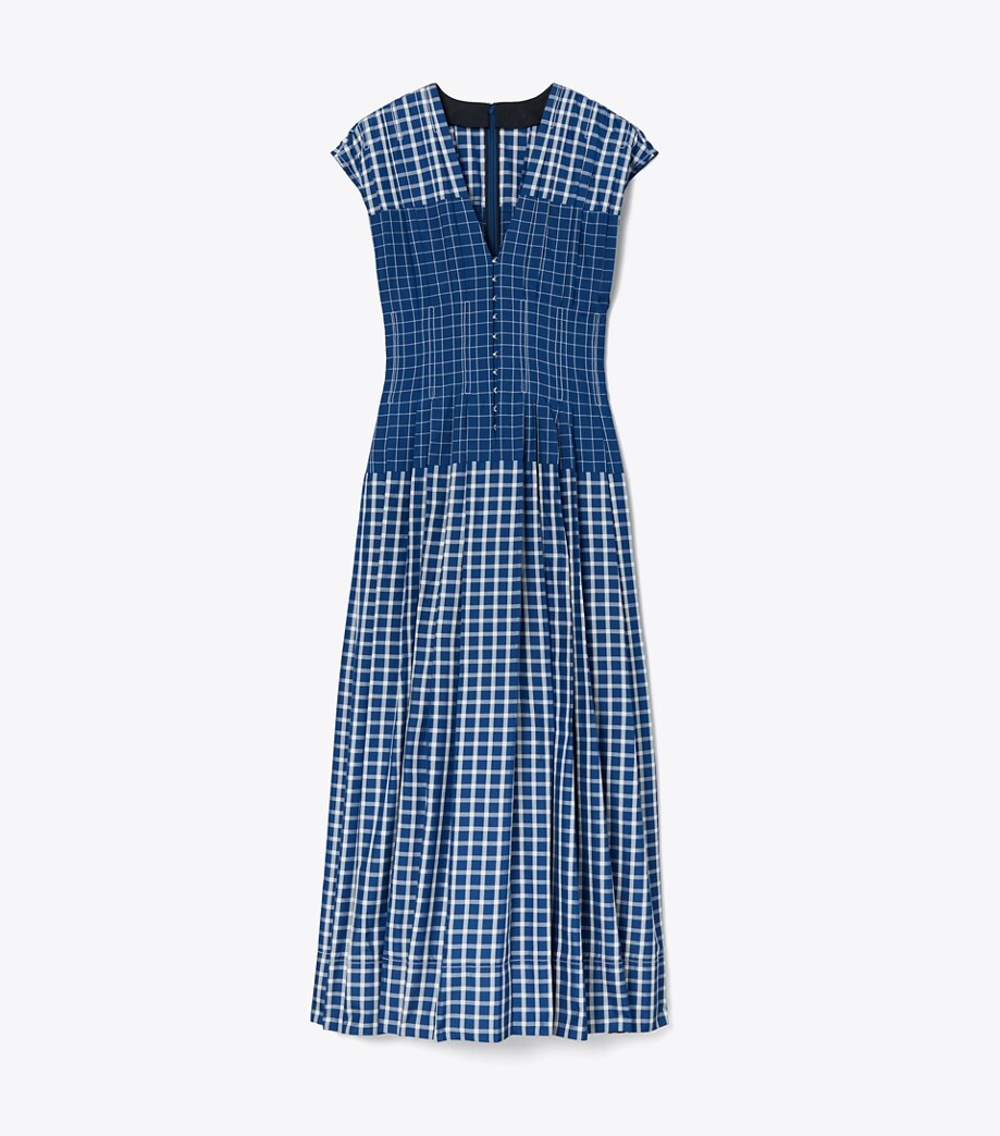 Tory Burch PICNIC PLAID SILK CLAIRE MCCARDELL DRESS