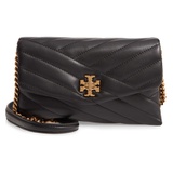 Tory Burch Kira Chevron Quilted Leather Wallet on a Chain_BLACK