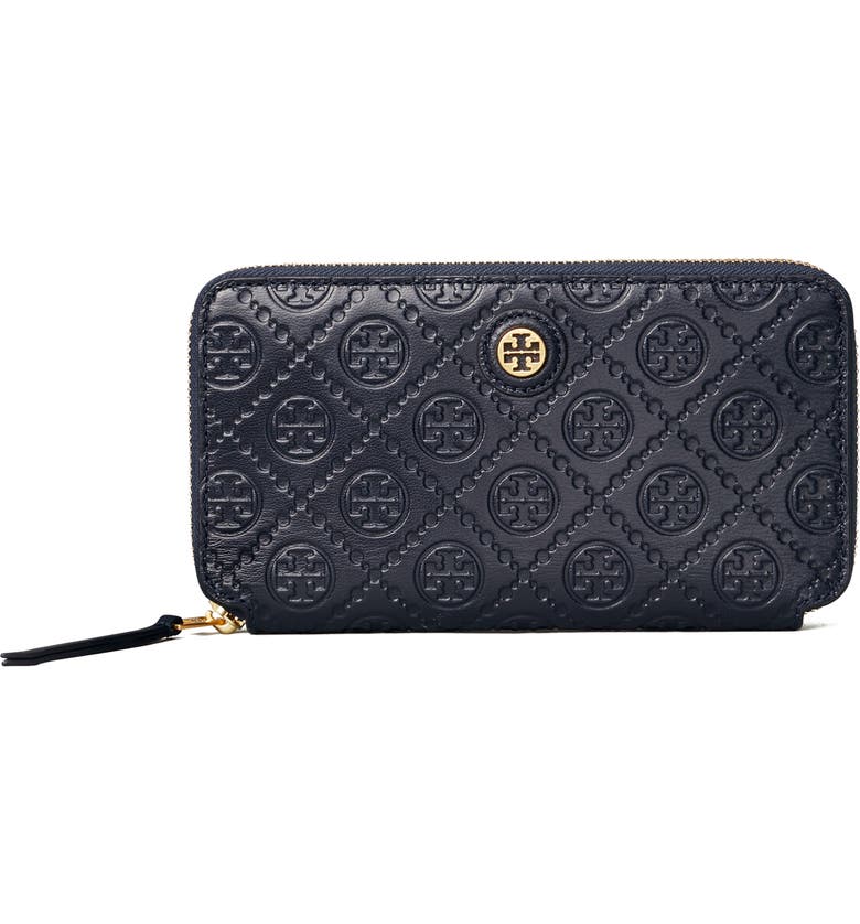 Tory Burch T Monogram Leather Continental Wallet_MIDNIGHT
