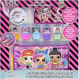 Townley Girl L.O.L. Surprise! Peel- Off Nail Polish Activity Set for Girls, Ages 5+ With 5 Nail Polish Colors, 240 Nail Gems and a Bag, for Parties, Sleepovers and Makeovers