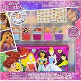 Townley Girl Disney Princess Peel- Off Nail Polish Activity Set for Girls, Ages 3+ With 5 Nail Polish Colors, 240 Nail Gems, and Bag, for Parties, Sleepovers and Makeovers