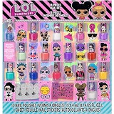 Townley Girl L.O.L. Surprise! Non-Toxic Peel-Off Nail Polish Set for Girls, Glittery and Opaque Colors, with Toe Spacers and Nail Stickers, Ages 5+ (15 Pack), for Parties, Sleepove