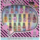 Townley Girl L.O.L. Surprise! Peel- Off Nail Polish Activity Set for Girls, Ages 5+ With 18 Nail Polish Colors with 1 Surprise Character Bottle, for Parties, Sleepovers and Makeove