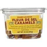 Trader Joes Fleur De Sel Caramels Candy Hand Made Caramel with Fleur De Sel ,A Hand Harvested Sea Salt Collected of the Coast of France