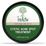 TreeActiv Cystic Acne Spot Treatment, Hormonal Acne Cream, Pimple Cream for Face, Back, and Body, 0.25 fl oz (7 ml)