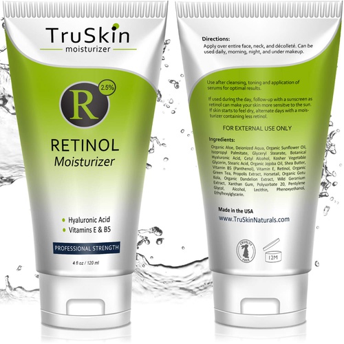  TruSkin Naturals TruSkin Retinol Cream Anti-Wrinkle Moisturizer for Face Care and Eye Area with Hyaluronic Acid, Green Tea, 4 fl oz