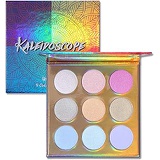 UCANBE Kaleidoscope Holographic Highlighter Makeup Palette Kit, 9 Color Polarized Shimmer Illuminating Glow Highlighting Bronzers Powder Set, Laser Outer Packaging with Mirror Cosm