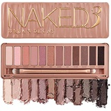 Urban Decay Naked3 Eyeshadow Palette, 12 Versatile Rosy Neutral Shades for Every Day - Ultra-Blendable, Rich Colors with Velvety Texture - Set Includes Mirror & Double-Ended Makeup