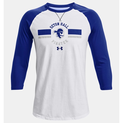 언더아머 Underarmour Mens UA Performance Cotton Collegiate Baseball T-Shirt