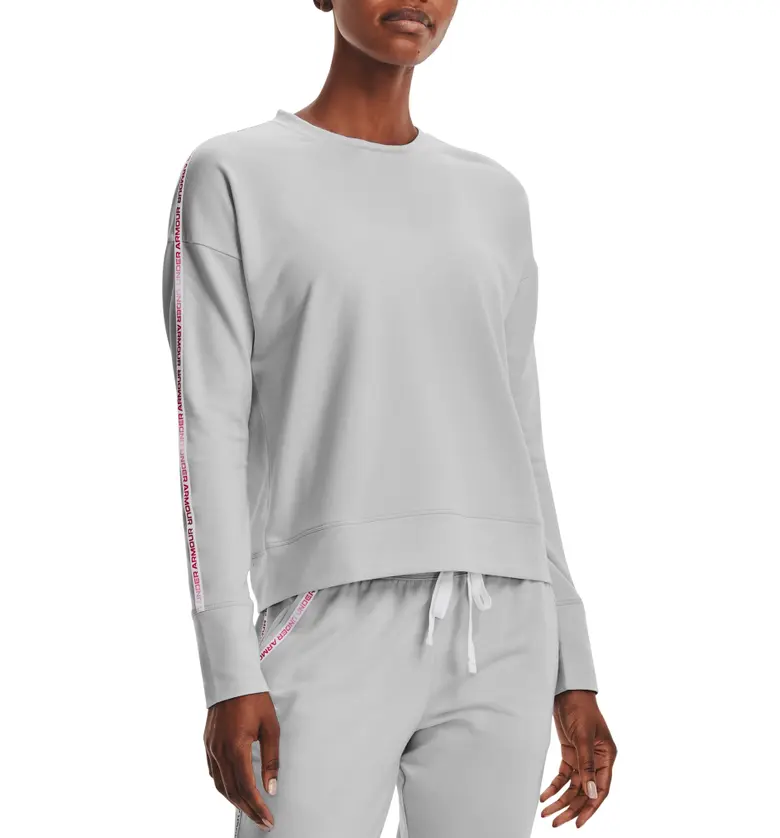 Under Armour Womens UA Rival Performance Long Sleeve T-Shirt_HALO GRAY / STELLAR PINK/WH