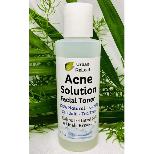  Urban ReLeaf Acne Solution Facial Toner! Sea Salt & Tea Tree. Disinfects Skin, Calms & Heals breakouts. 4 oz. Gentle Effective. 100% Natural & Soothing