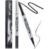 VANTICA 2 in 1 Liquid Eyeliner & Gel Eyeliner Pencil, Double-end Long-lasting Felt Tip Eyeliner & Mechanical Eye Liner Pen, Eye Liner Makeup, Pitch Black, 0.023 Fl.Oz