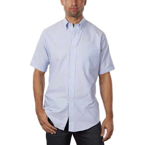  Van Heusen Mens Dress Shirts Short Sleeve Oxford Solid