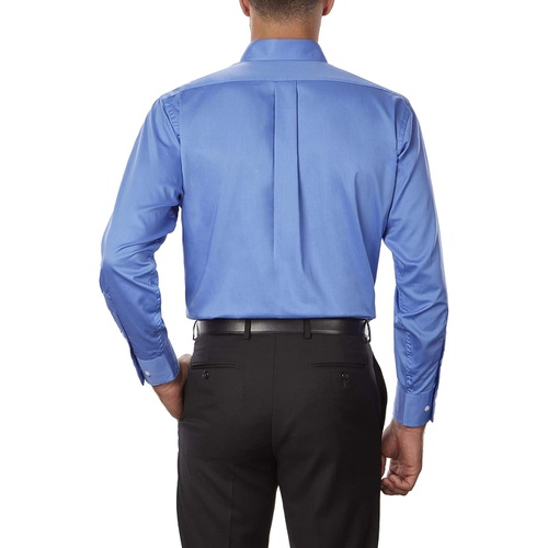  Van Heusen Mens Regular Fit Twill Solid Button Down Collar Dress Shirt