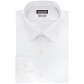 Van Heusen Mens Dress Shirts Fitted Lux Sateen Stretch Solid Spread Collar