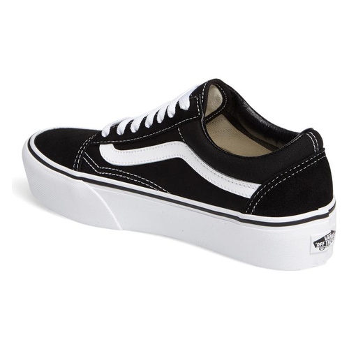 반스 Vans Old Skool Platform Sneaker_BLACK/ WHITE