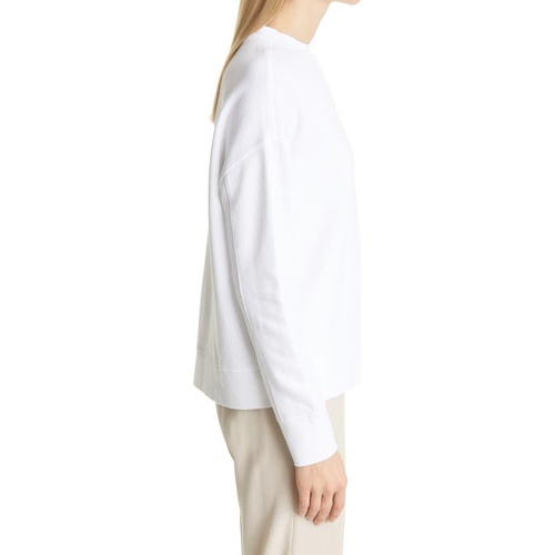 빈스 Vince Essential Relaxed Cotton Sweatshirt_OPTIC WHITE