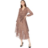 Vince Camuto Long Sleeve V-Neck Maxi Dress with Buttons