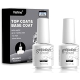 Vishine Long Lasting Soak Off Nail Polish Base + Top Coat Set Gel 15ml