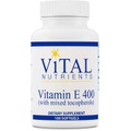 Vital Nutrients - Vitamin E 400 (with Mixed Tocopherols) - Potent Antioxidant and Cardiovascular Support - 100 Softgels per Bottle
