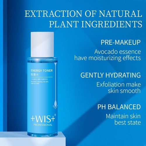  WIS Hyaluronic Acid Hydrating Face Toner for Men & Women with Avocado,Vitanin E and Collagen fit for Sensitive Skin, Anti Aging ,Shinks Acne , Improves Wrinkle, Cleans Facial Astri