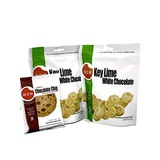 Wow Baking Company Cookie Bundle - 2 - 8oz. Bags of Cookies and 1 Big 2.75oz. Cookie - All Gluten Free - Natural Ingredients (Key Lime White Choc. 2 bags & 1 Big Choc. Chip)