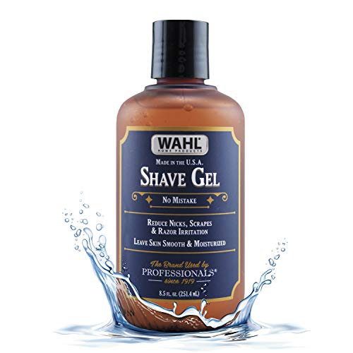  WAHL Shave Gel for a Clean, Close, Comfortable Shave. Easy to See Edging with the Clear Gel, Easily Clean the Razor and Soften Beard and Skin. Reduce Knicks, Scrapes & Razor Irrita
