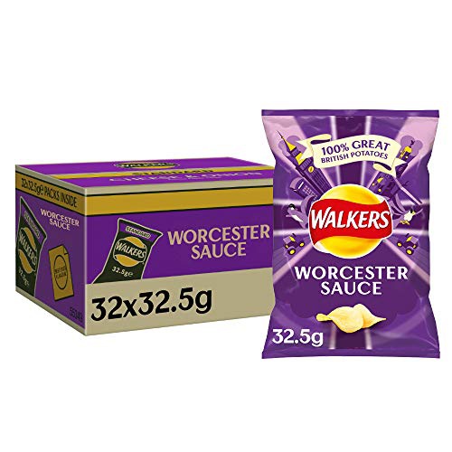  Walkers Crisps Worcester Sauce x 32 1040g