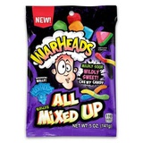 Warheads Wallys All Mixed Up Assorted Shaped Gummi Chewy Candy, 5 Ounce Bag - 12 Count Box