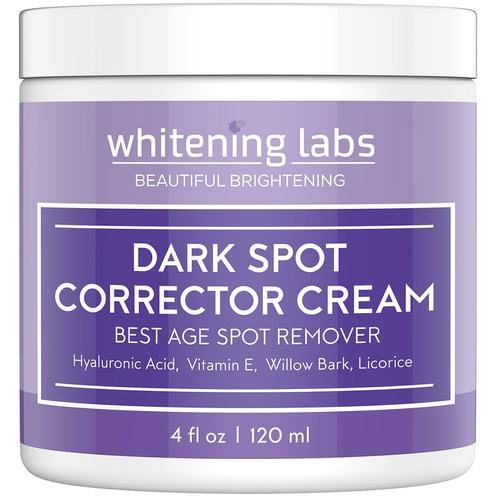  WhiteningLabs Dark Spot Corrector Face Body Cream. Spot Fade Remover Diminisher for Men and Women 4 OZ