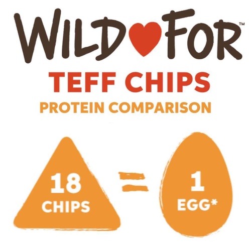  WILD FOR Tortilla Chips | Made with Teff an Ancient Grain | High Plant Protein | Superfood Vegan Snacks | Gluten Free | Sea Salt & BBQ Variety | 14 oz (4 x 3.5 oz bag)