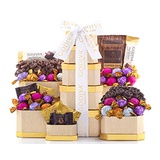 Chocolate Gift Tower- The Godiva Milk and Dark Chocolate Gift Tower by Wine Country Gift Baskets