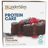 WonderSlim Low-Carb High Protein Dessert / Double Chocolate Cake Mix (7 Servings/Box) - Low Carb, Trans Fat Free