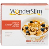 WonderSlim Diet Protein Breakfast Cereal - Cinnamon Crunch (7 Servings/Box)  Healthy Low Fat, Low Calorie, Cholesterol Free Cereal